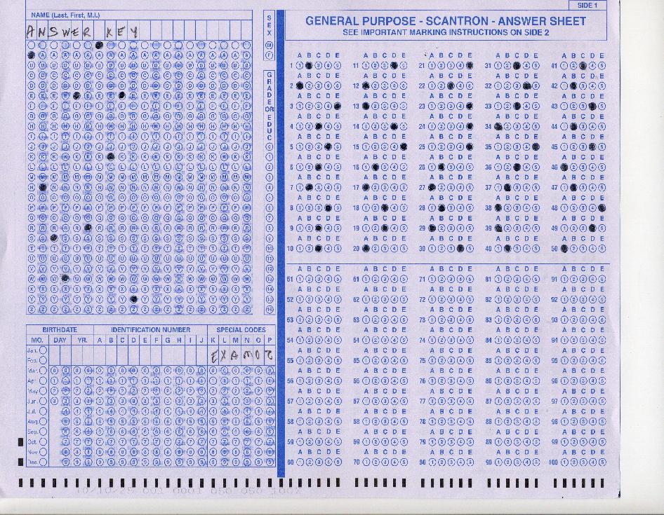 divemaster final exam answer key